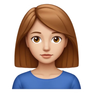 Woman hair below the shoulders light brown sticker