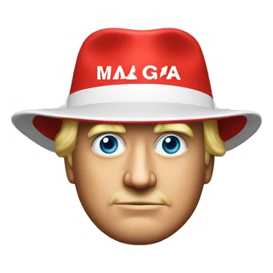 Trump wearing MAGA HAT sticker