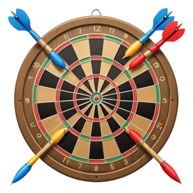 Dartboard with darts sticker
