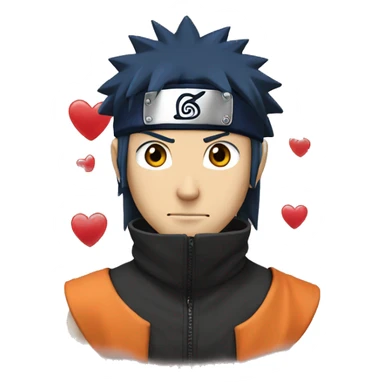Naruto with a heart sticker