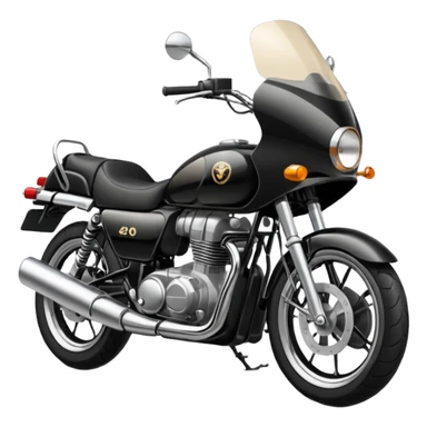 "Draw a simple everyday street motorcycle with standard design, black seat & neutral color scheme." sticker