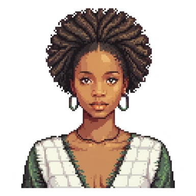 black woman with natural hair sticker
