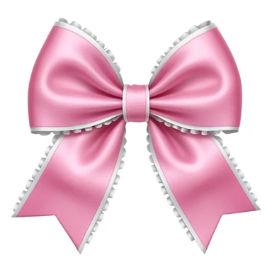 White and pink bow ￼ sticker