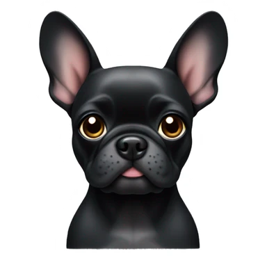 A cute black frenchie dog  sticker