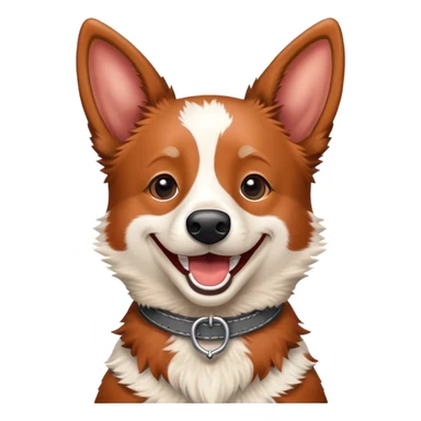 Happy excited red heeler sticker