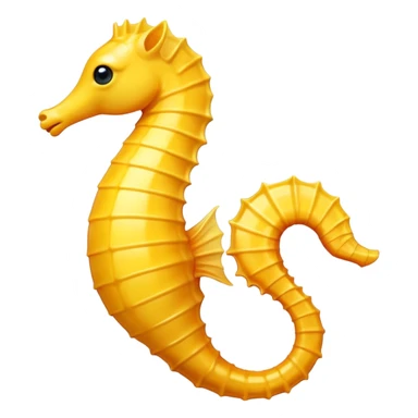 Yellow seahorse sticker