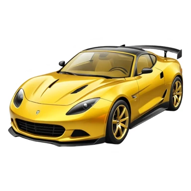 a sleek black gold yellow sticker