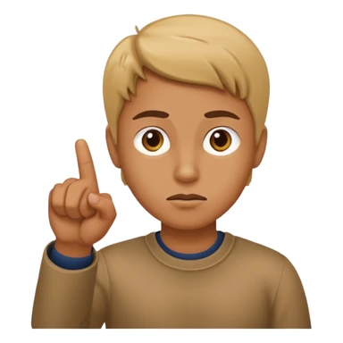 a face and hand emoji pointing to question and answer sticker