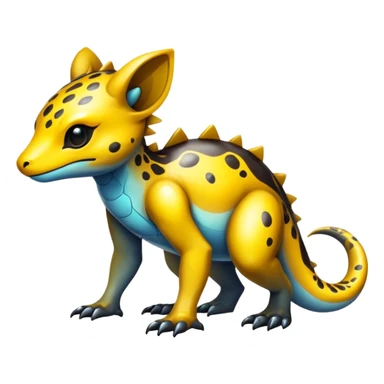 Exotic shiny rare epic cute Vernid-creature, full body, with random markings sticker