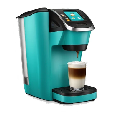 Realistic turquoise keurig coffee machine  sticker
