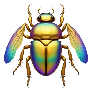 Golden colorful Egyptian scarab  sticker