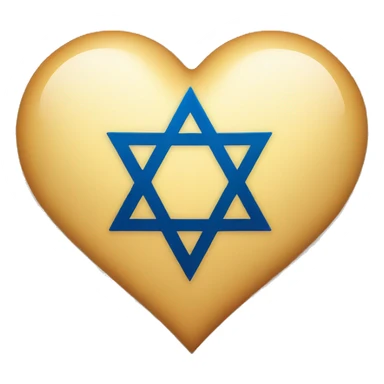 Heart with Jewish star in it sticker