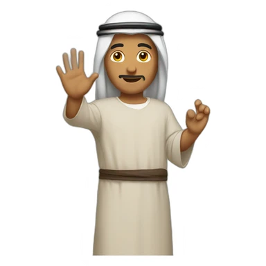 Arab with raised hand sticker