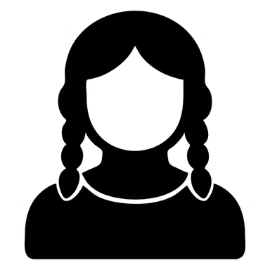 dark skin girl with braids and red shirt sticker