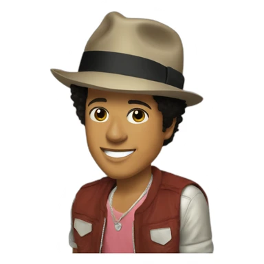 Bruno Mars with the weenkd sticker