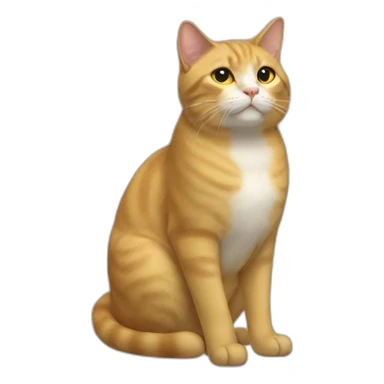 Gato gordo amarillo  sticker