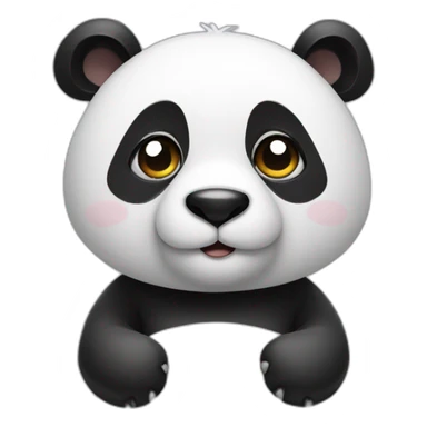 panda looking at data sticker