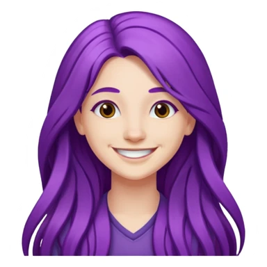 LaurenZside with long purple hair sticker