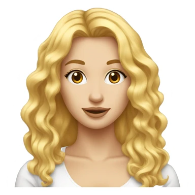 Selfie d’une belle femme avec les cheveux blond  sticker