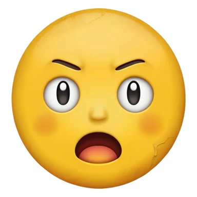 Emoji face of anguish and despair sticker