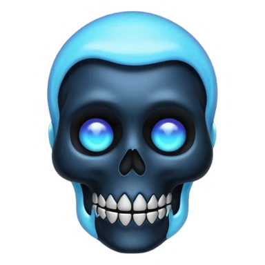 💀iphone emoji with aura skuttle💀 black shape  sticker