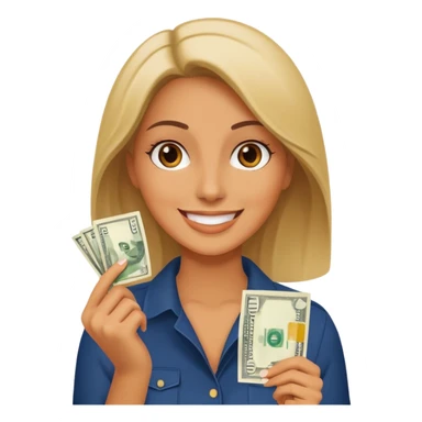 Woman On A dolar sticker