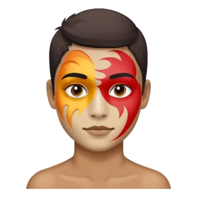 Fan with Face Paint half body sticker