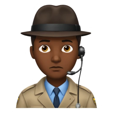 detective with earpiece sticker