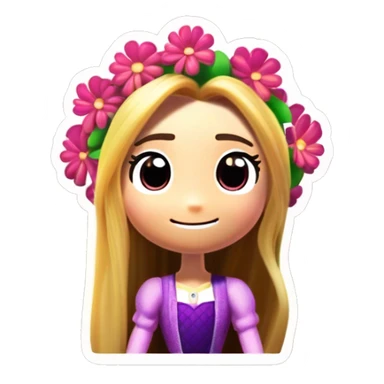 Rapunzel flower sticker