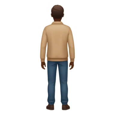 person standing ,view from the back, icon sticker