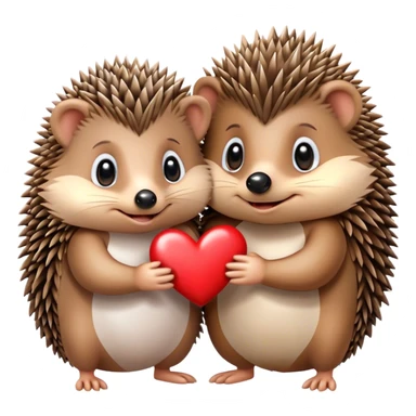 hedgehog set i love you to other hedgehog sticker