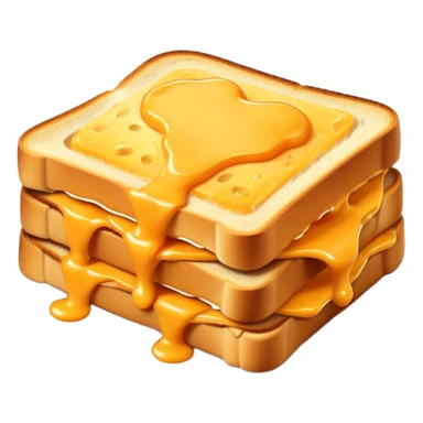 Kaas tosti with melting cheese oozing out the sides sticker
