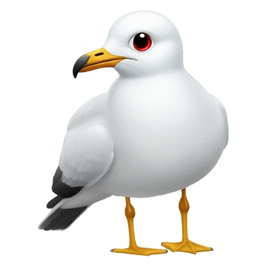 Black billed gull with heart eyes sticker