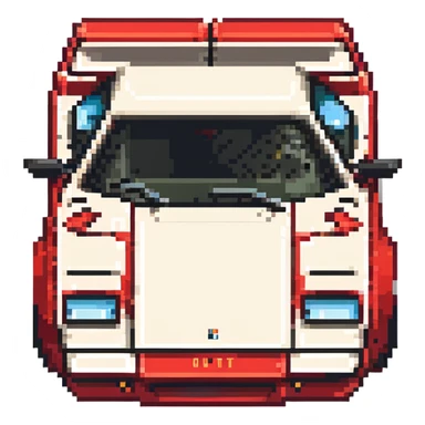 красная Lamborghini Countach, no background sticker