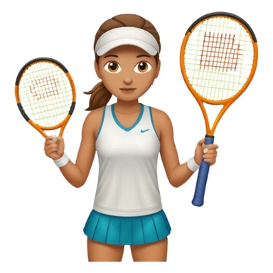female tennis player sticker