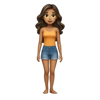 Tanned brunette girl sticker