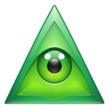 Triângulo verde apontado para baixo sticker