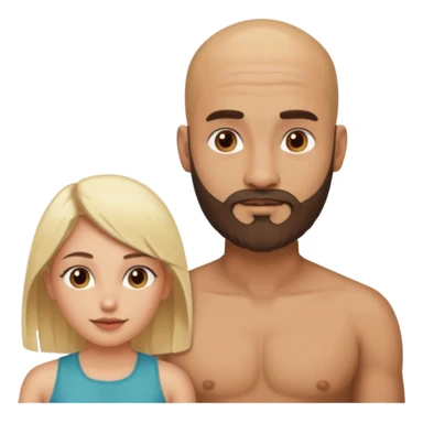 Fully Naked Indian bald man with a beard sucking breast of naked blonde fit woman sticker