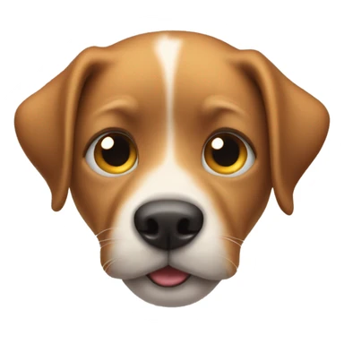 Dog playing peek a boo sticker