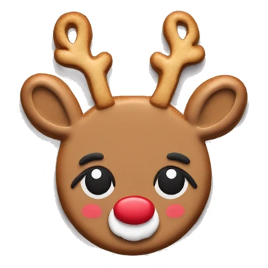  Reindeer gingerbread cookie sticker