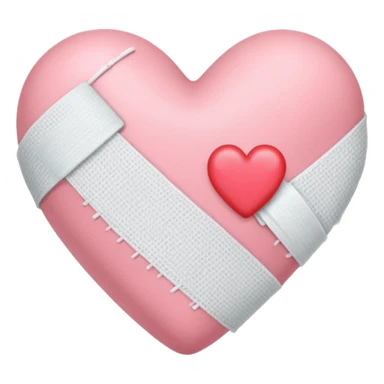 a heart con una venda like this ❤️‍🩹 but baby pink  sticker