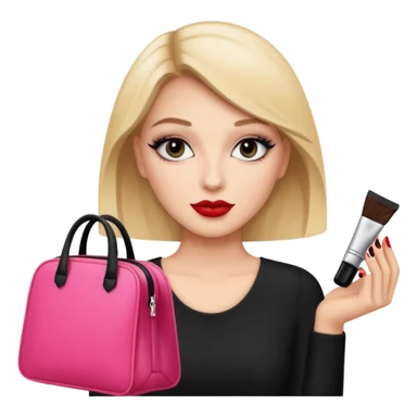 Person with a bag of dephora sticker