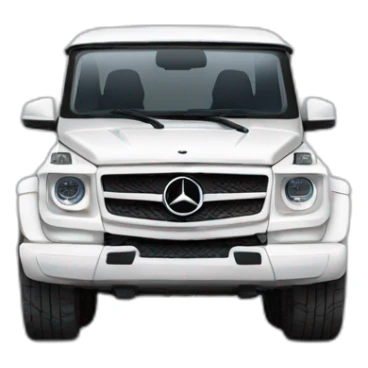 White mercedes truck pushes car on autoban sticker