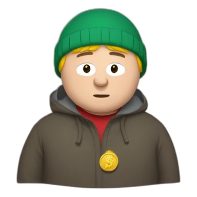 Eric cartman mit viel geld sticker