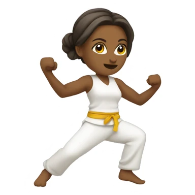 capoeira woman sticker