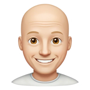 DJ  White man and bald sticker