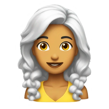 Chica aperlada poniéndose gloss  sticker