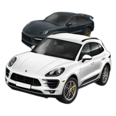 Porsche macan white turbo sticker
