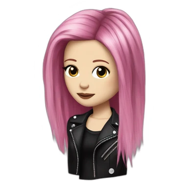 Avril lavigne pop punk , coloured hair sticker