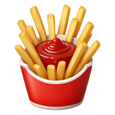 French fries with ketchup sticker